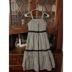 Janie and Jack Gingham Crochet Trim Sundress